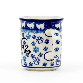 Kubek ceramiczny 236 0,3l <br> 1771X Czarny kot Bolesławiec